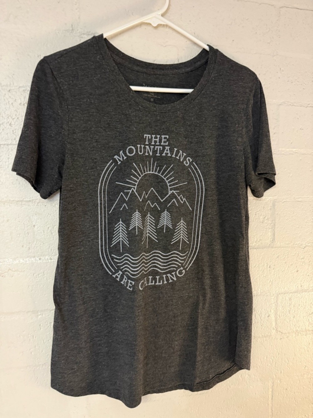 The Mountains Are Calling Graphic Tee - Dark Gray
